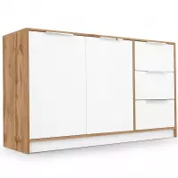 Komoda Duarte 2d3s Biela / Dub Wotan