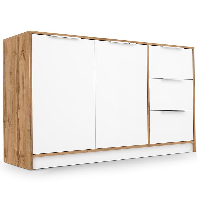Komoda Duarte 2d3s Biela / Dub Wotan