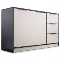 Komoda Duarte 2d3s Kašmír / Čierna