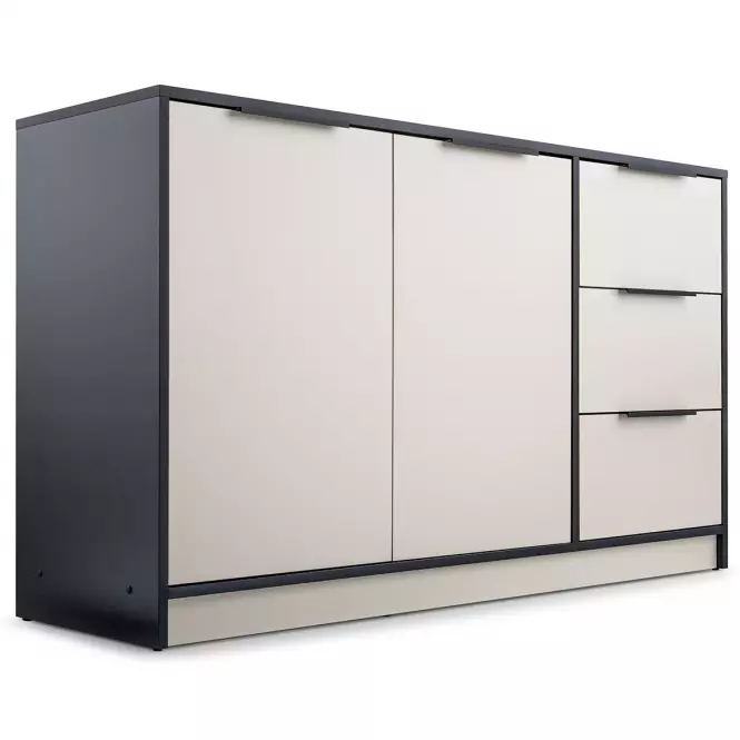 Komoda Duarte 2d3s Kašmír / Čierna,2