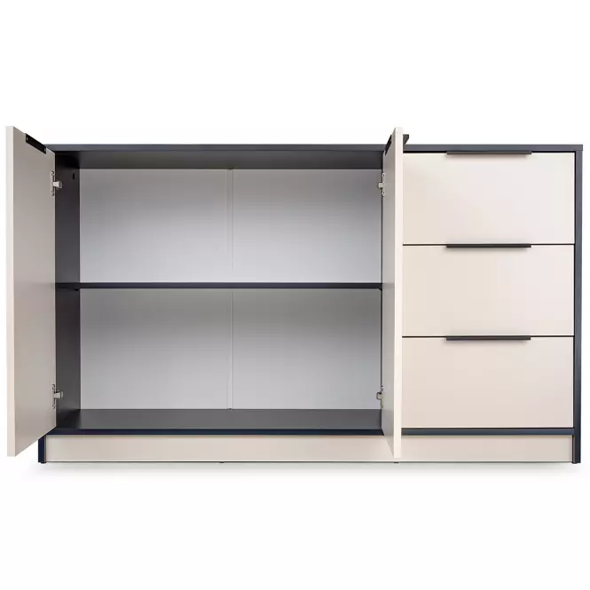 Komoda Duarte 2d3s Kašmír / Čierna