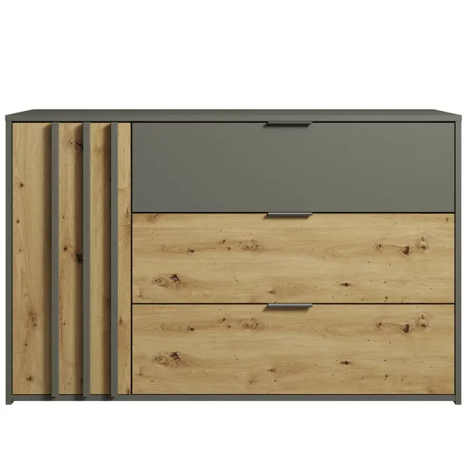 Komoda Rimini 1d3sz Šedá/Dub Artisan,4