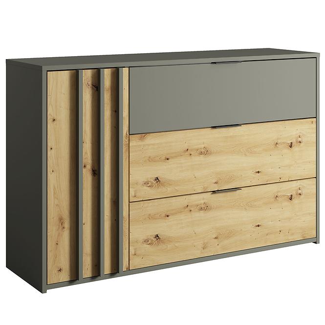 Komoda Rimini 1d3sz Šedá/Dub Artisan