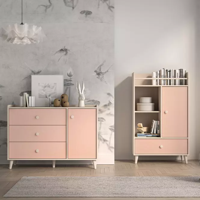 Komoda Mevel 05 Púštny Piesok/Millenial Pink