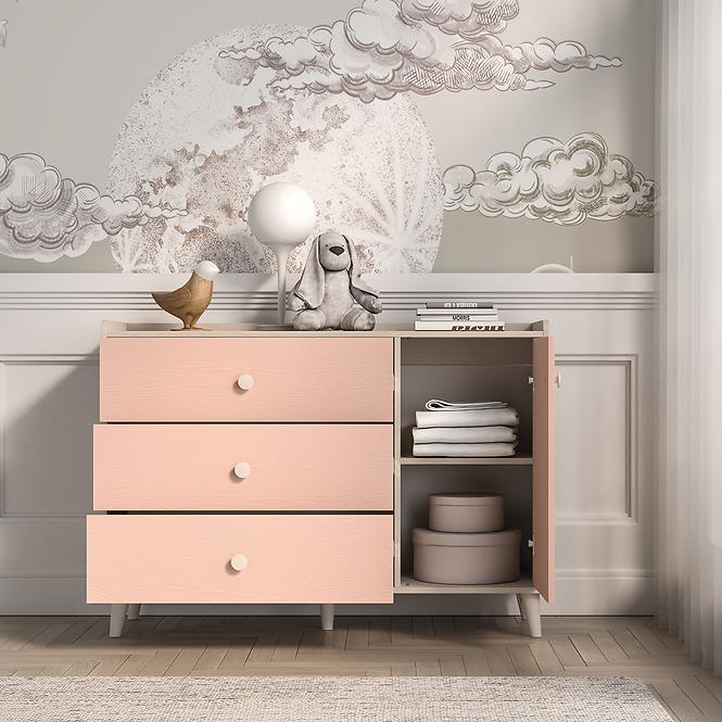 Komoda Mevel 05 Púštny Piesok/Millenial Pink
