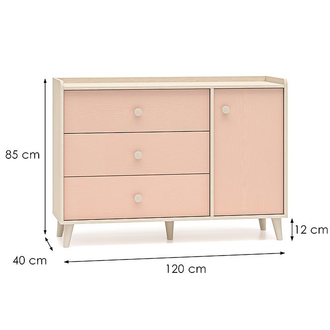 Komoda Mevel 05 Púštny Piesok/Millenial Pink
