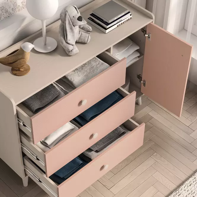 Komoda Mevel 05 Púštny Piesok/Millenial Pink