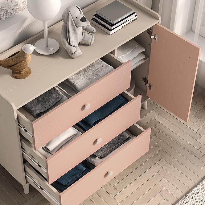Komoda Mevel 05 Púštny Piesok/Millenial Pink