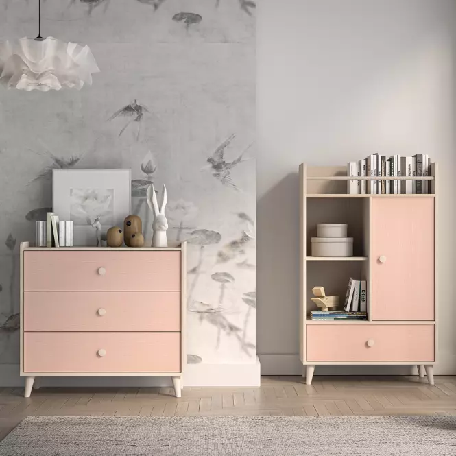Komoda Mevel 06 Púštny Piesok/Millenial Pink