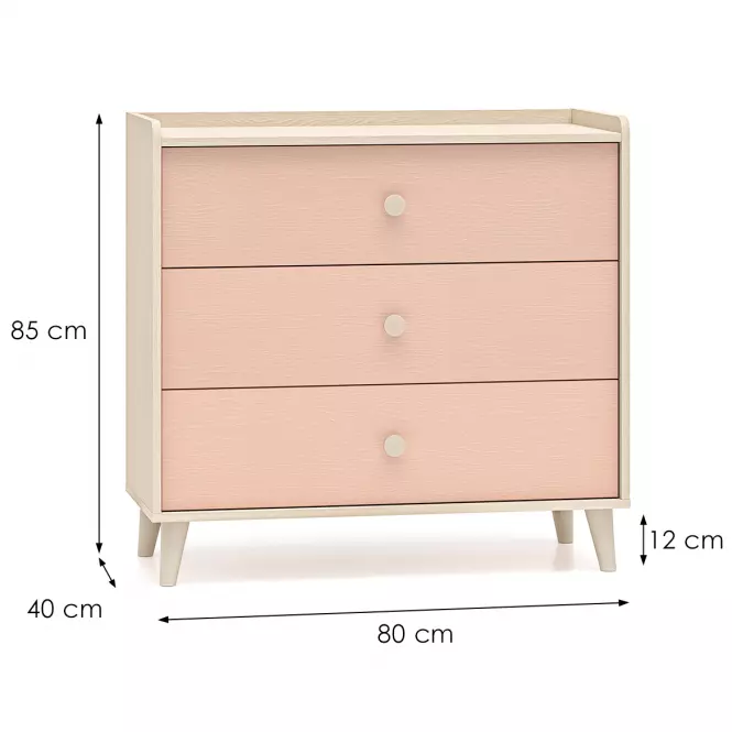 Komoda Mevel 06 Púštny Piesok/Millenial Pink