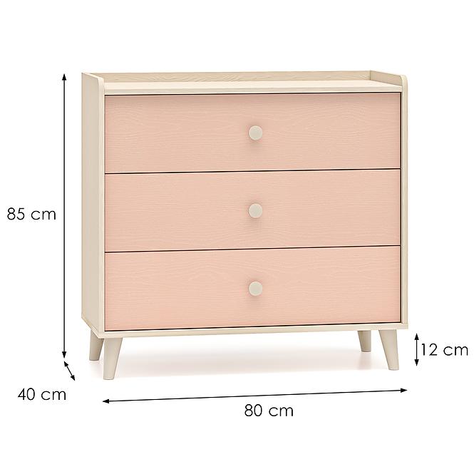 Komoda Mevel 06 Púštny Piesok/Millenial Pink