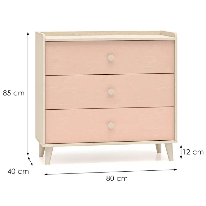Komoda Mevel 06 Púštny Piesok/Millenial Pink,2