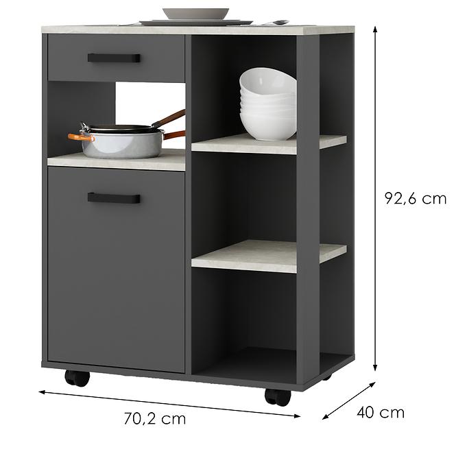 Príborník Linda antracit 80 (NESSA)