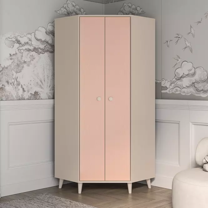 Skriňa  Mevel 01 Púštny piesok/Millenial Pink