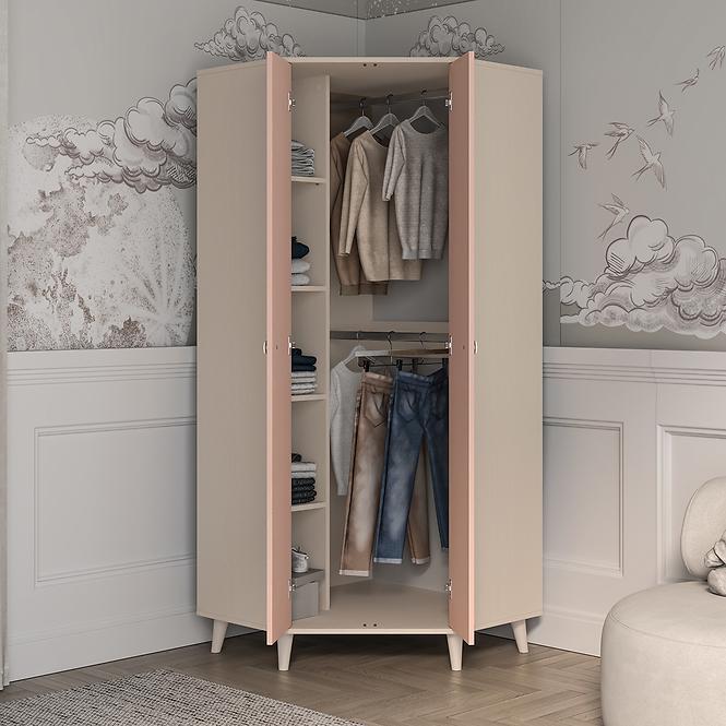 Skriňa  Mevel 01 Púštny piesok/Millenial Pink,4