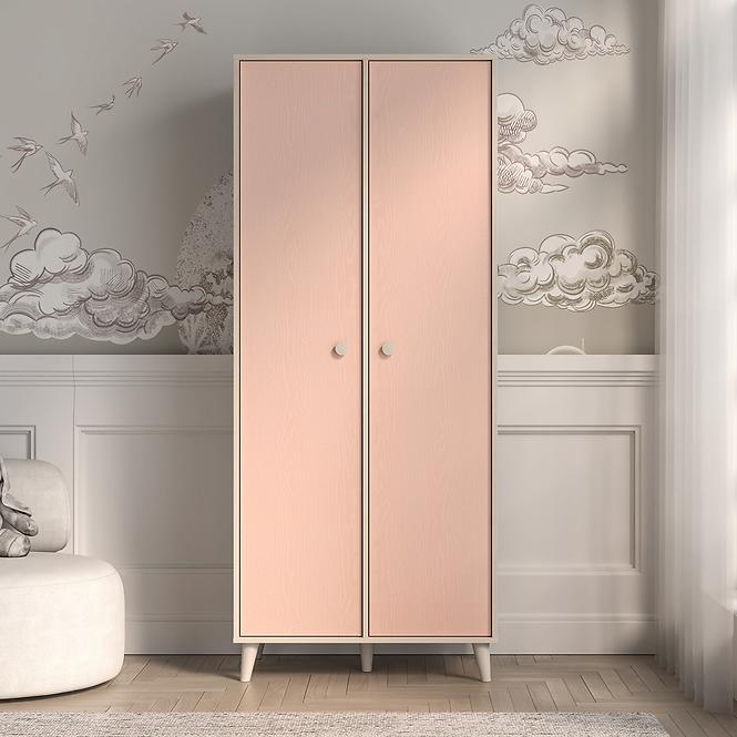 Skriňa Mevel 02 Púštny piesok/Millenial Pink