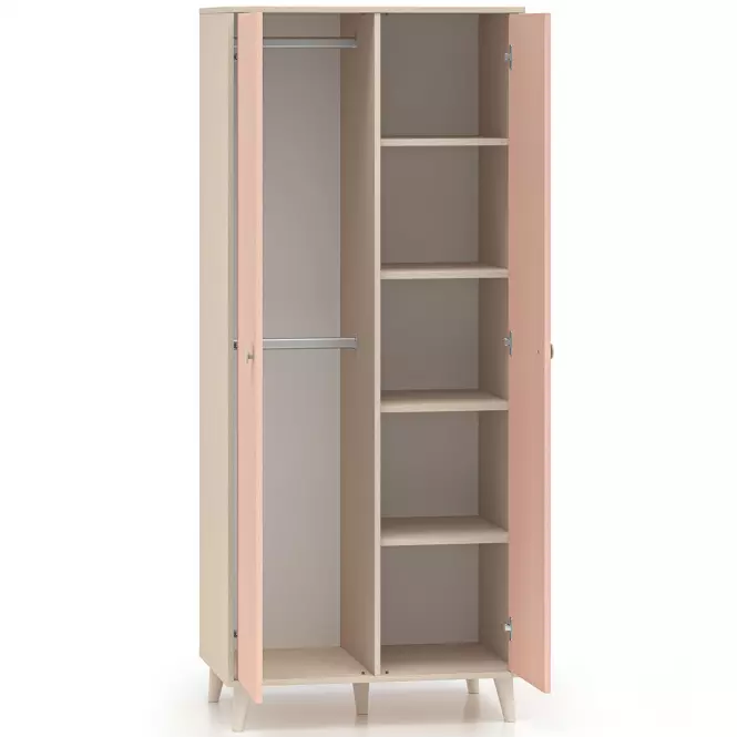 Skriňa Mevel 02 Púštny piesok/Millenial Pink