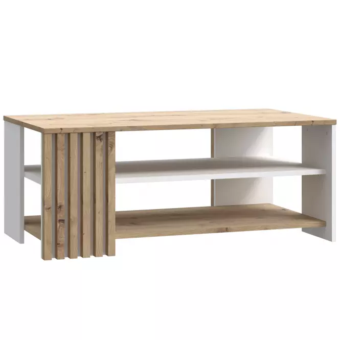 Konferenčný stolík Zaandam 60x110 biely/artisan