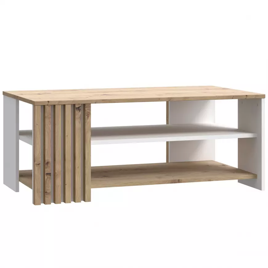 Konferenčný stolík Zaandam 60x110 biely/artisan