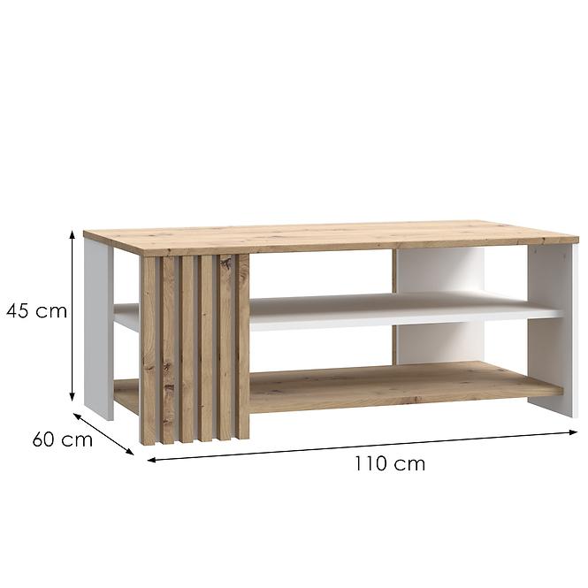 Konferenčný stolík Zaandam biely/artisan CFTT5221-C881