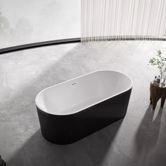 Voľne stojaca vaňa Lux Black 170x80x58,3