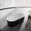 Voľne stojaca vaňa Lux Black 170x80x58,3