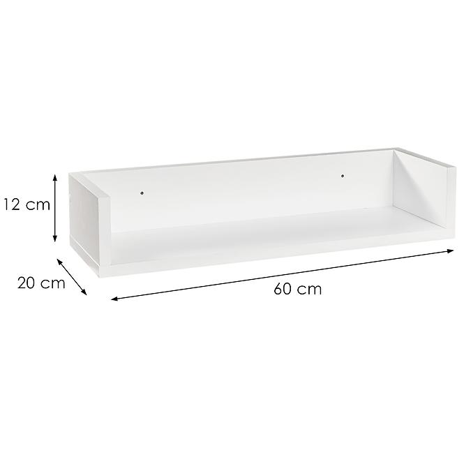 Polička 60 biely Mat,2