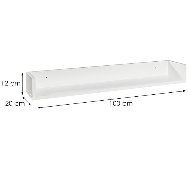Polička 100 biely Mat,2