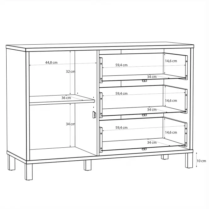 Komoda Skelbit RTTK122L-D95D
