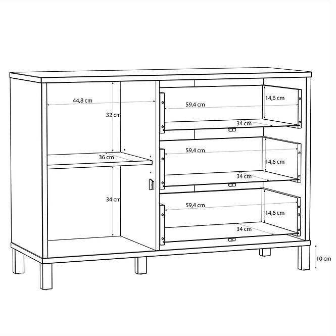 Komoda Skelbit RTTK122L-D95D