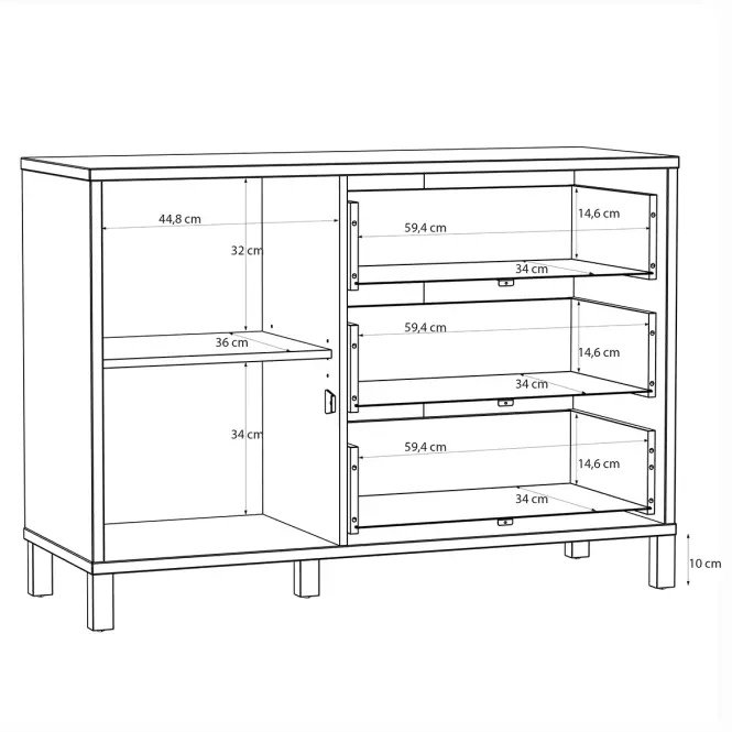 Komoda Skelbit RTTK122L-D95D,7