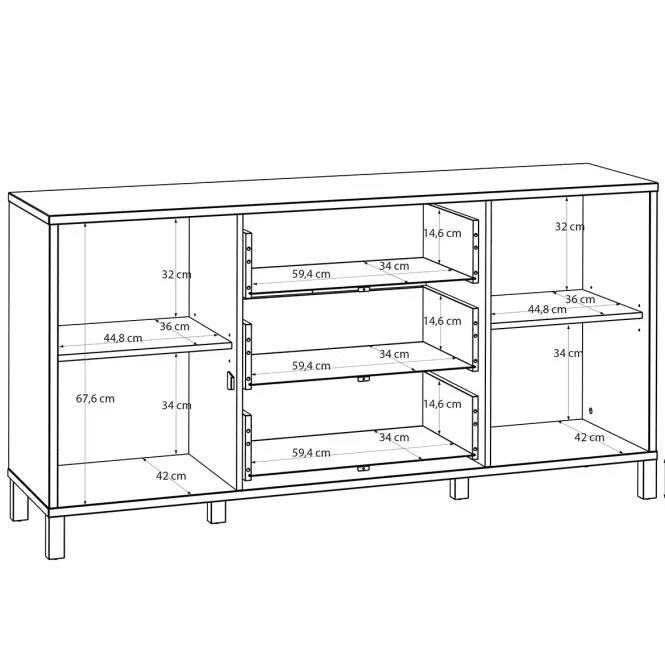 Komoda Skelbit RTTK233-D95D,6