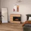 Elektrický krb Bia 26 čierny/dub svetlý,6