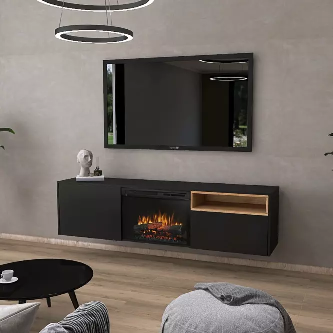Elektrický krb Tecero 26" čierny/dub,2
