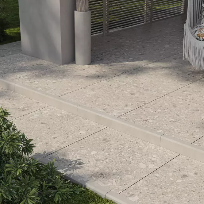 Terasové dlaždice Terrazzo Stone Warm Beige 20 mm 59,3/59,3 Rekt.