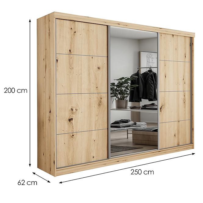 Skriňa Palermo 250 artisan + zrkadlo