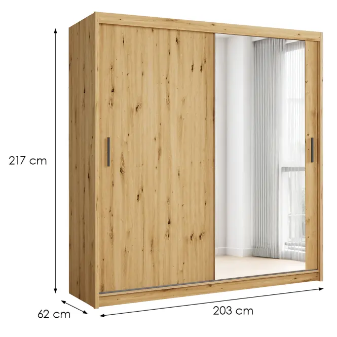 Skriňa Cherry 203 votan + zrkadlo,2