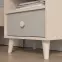 Nočný stolík Mevel 10 Púštny piesok/Sivá Pallad,8