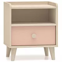 Nočný stolík Mevel 10 Púštny piesok/Mill. Pink