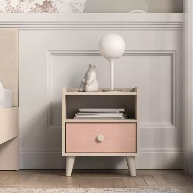 Nočný stolík Mevel 10 Púštny piesok/Mill. Pink,3