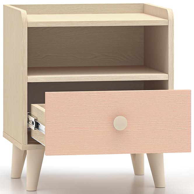 Nočný stolík Mevel 10 Púštny piesok/Mill. Pink,5