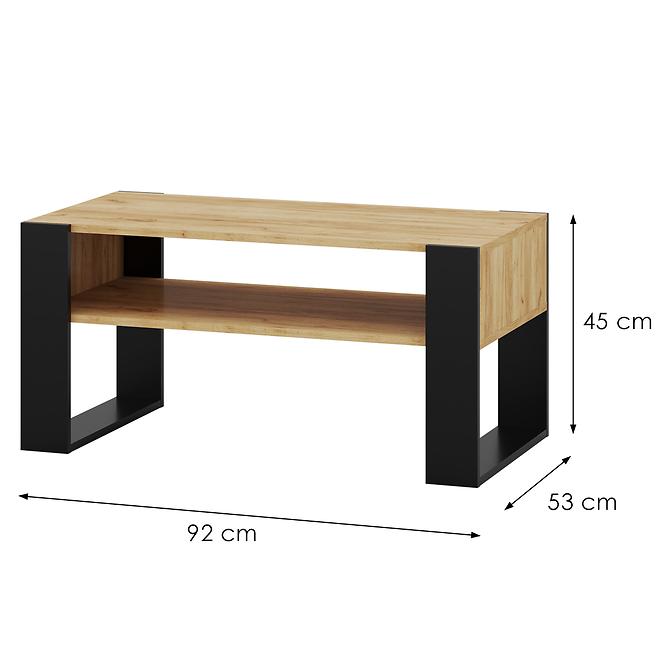 Konferenčný stolík Caro Dub Craft/Čierna