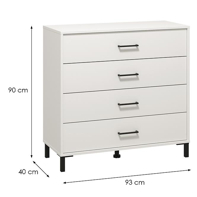 Komoda Vienne 4k Biely 11013600
