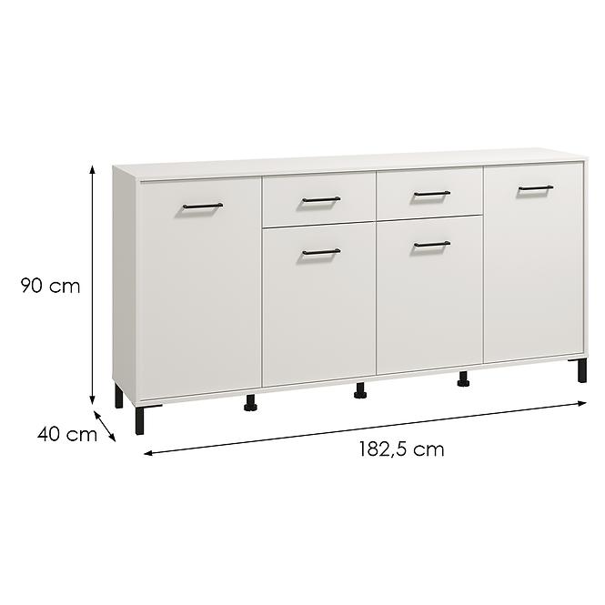 Komoda Vienne 4k2f Biely 11013602
