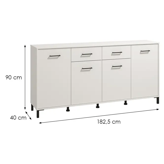 Komoda Vienne 4k2f Biely 11013602,2