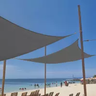 Tieniaca plachta štvorcová 3.6x3.6 antracit