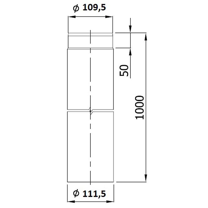 Rúra tenkostenná rovná RP110/1000-CZ6