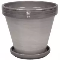 Kvetináč BLT sivá lazúra 16 cm + podmiska 13 cm