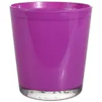 Obal na kvetináč sklenený Cyntia 13  cm ružový