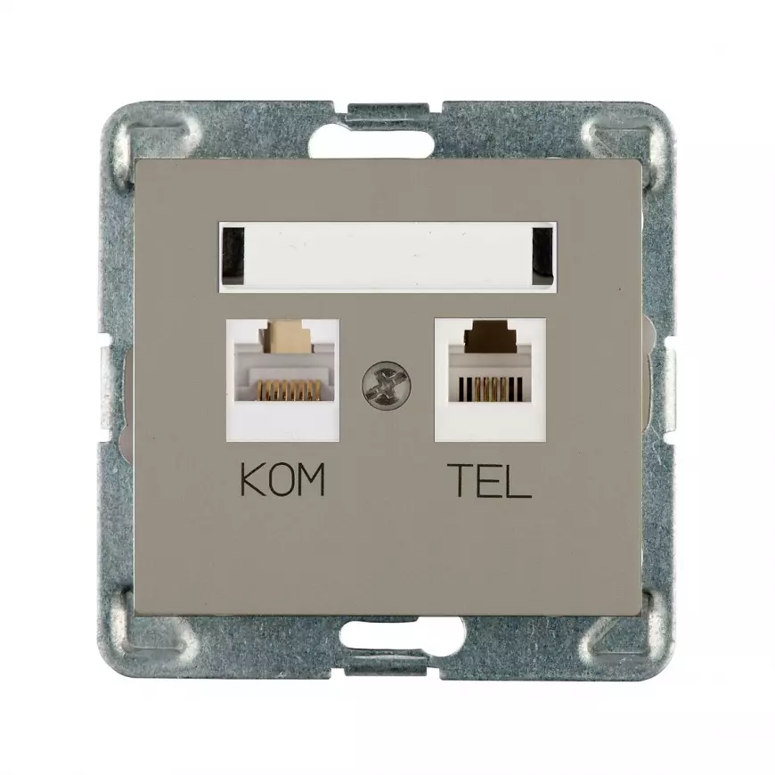 Sieťová a telefónna Zásuvka GPKT-1D/M.ST Sigma